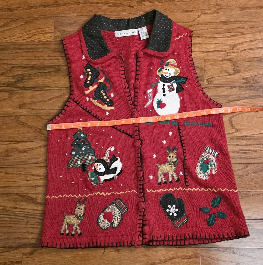 Festive Red Holiday Sweater Vest